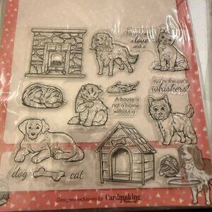 Rubber Stamp Set Pawfect Pals stamps only